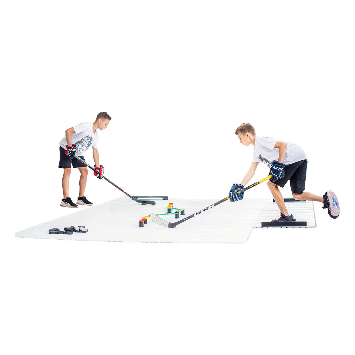 Hockey Tiles - Durable Slick Dryland Interlocking Flooring